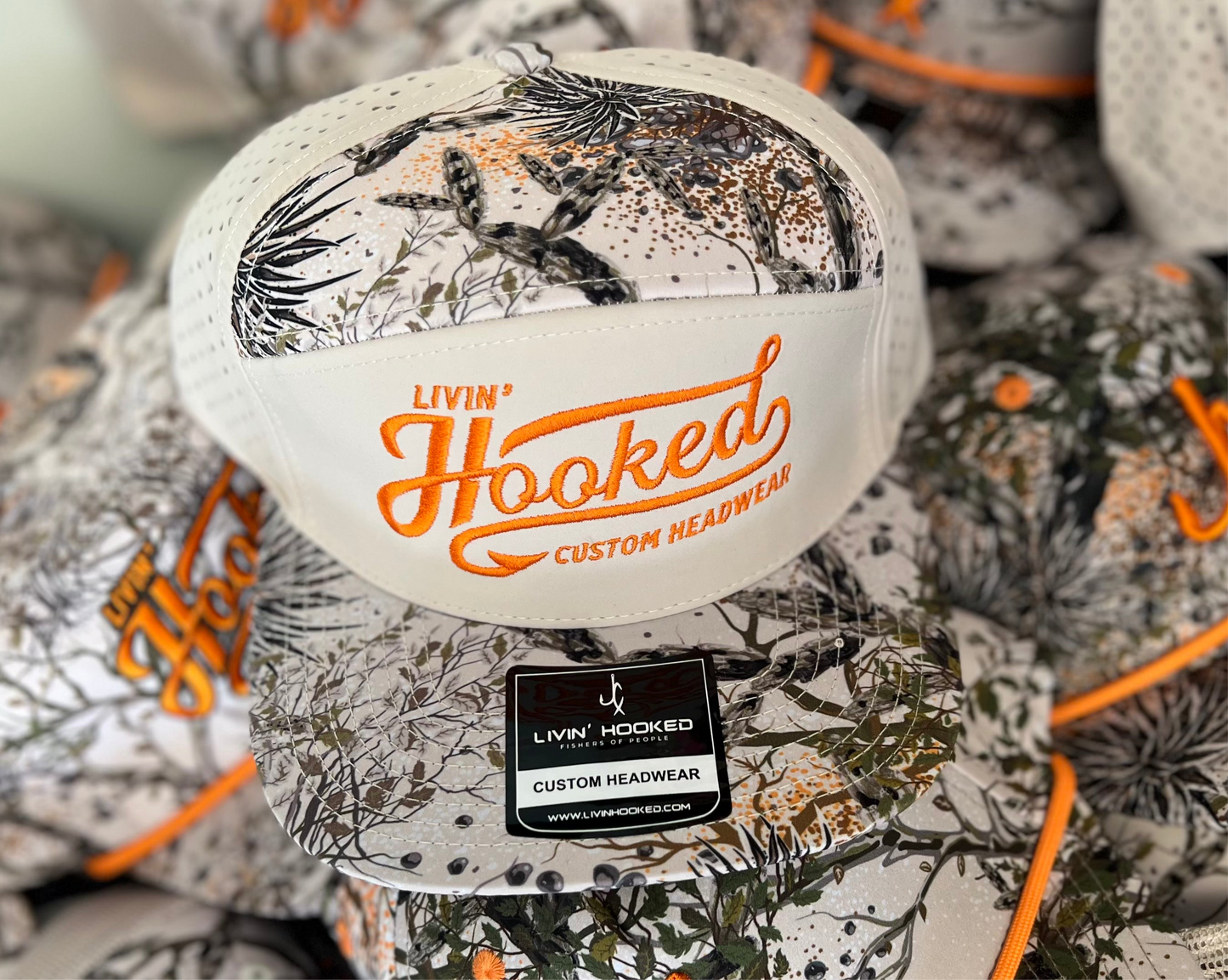 7 Panel Hat: Backwoods Brush LIVIN HOOKED