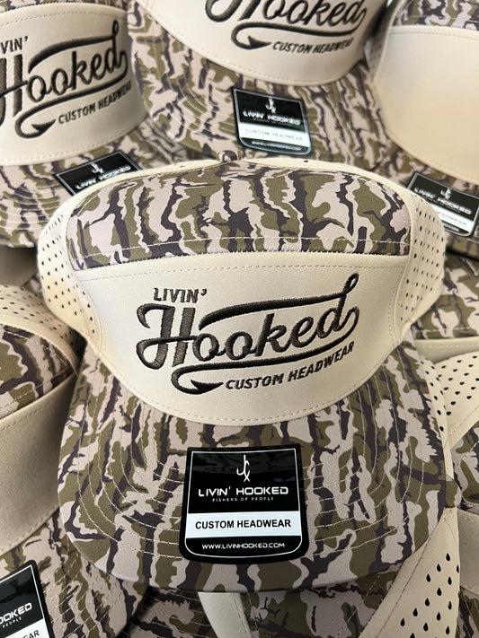 7 Panel Hat: Hidden Timber LIVIN HOOKED