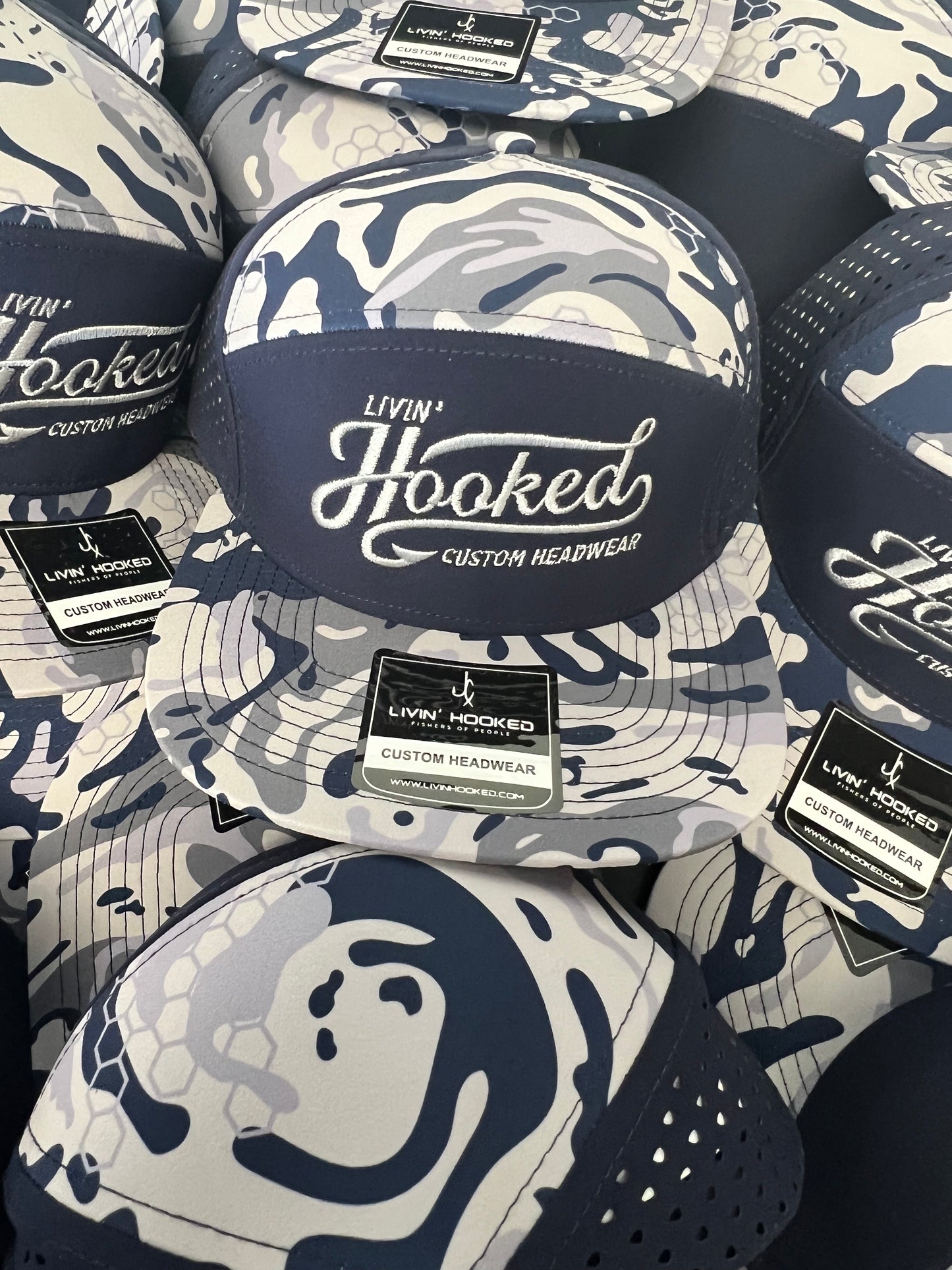 7 Panel Hat: Stealth Fusion LIVIN HOOKED