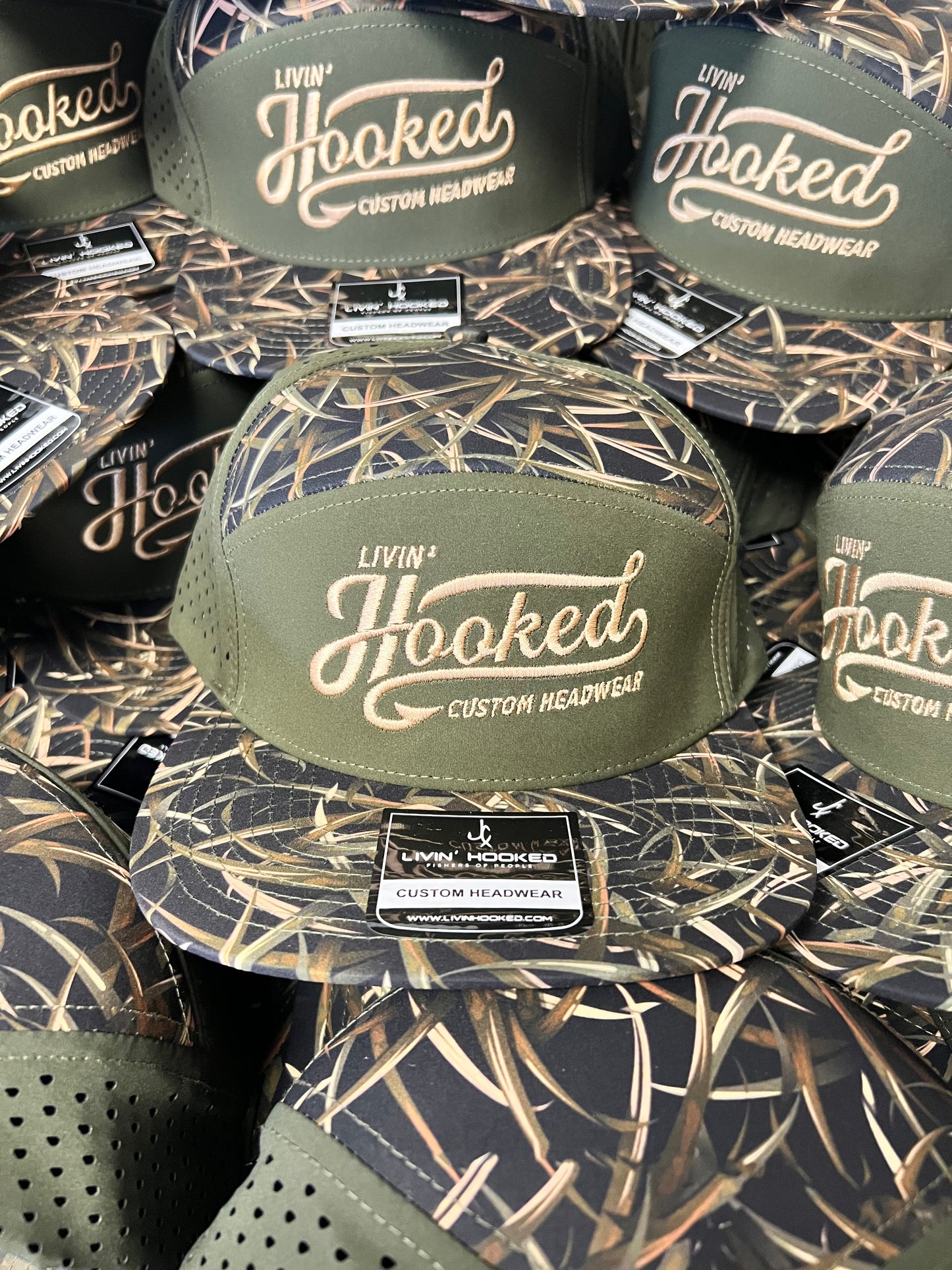 7 Panel Hat: Midnight Marsh LIVIN HOOKED