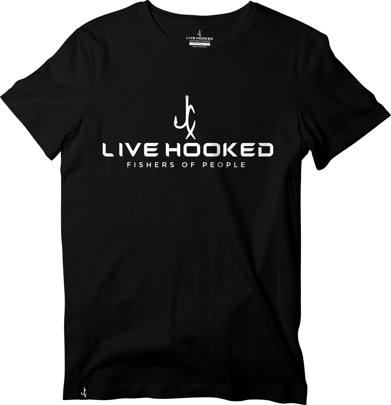 "Live Hooked" White Classic Tee YOUTH