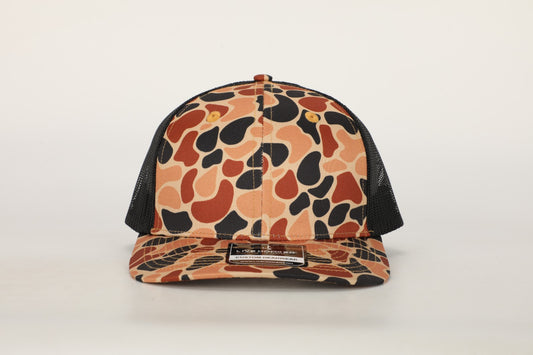 Trucker: Old School Orange Camo