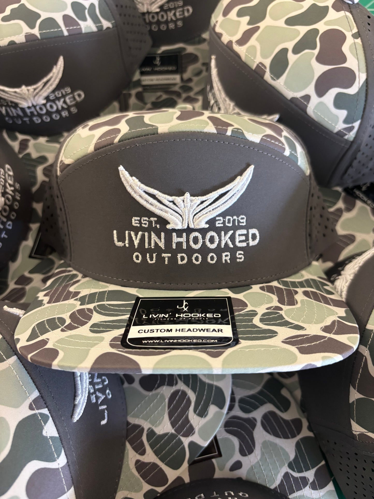 7 Panel Hat: Sage Tuna