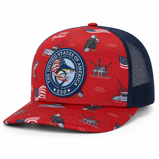 TRUCKER HAT: Gulf of America “250” USA (PREORDER END OF JUNE)