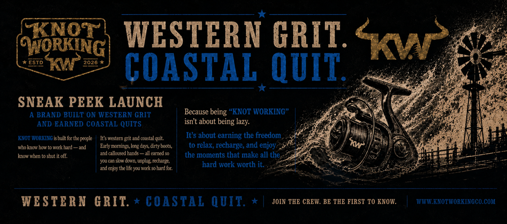 A dark promotional graphic for Western Grit. Coastal Quit.