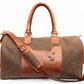 Wax canvas/Leather Duffle (Carry on size)
