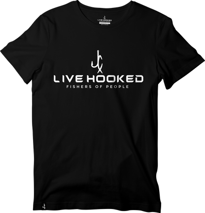 "Live Hooked" White Classic Tee YOUTH