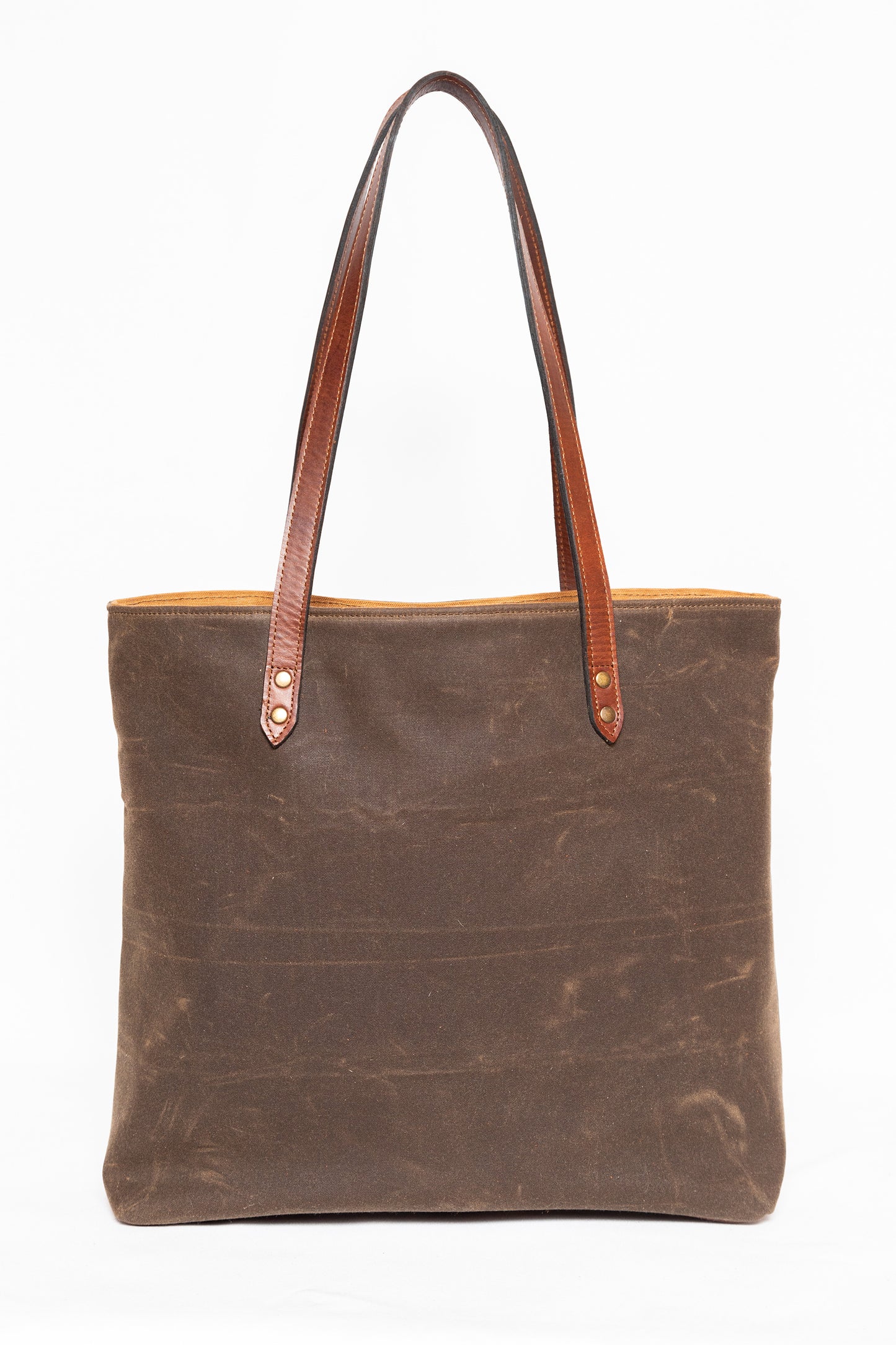 Wax Canvas Tote (BROWN)