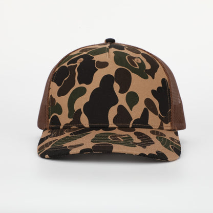 5 Panel Trucker: Old School Camo