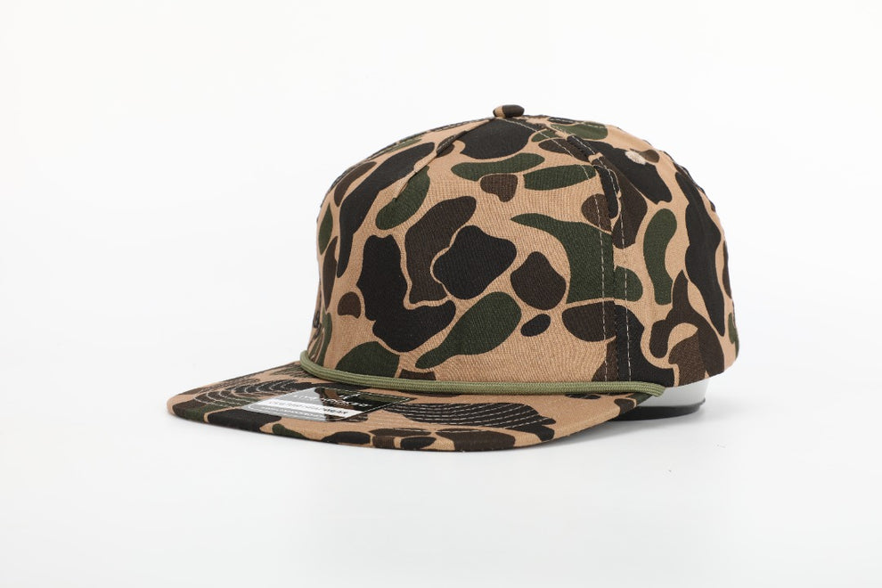 Retro Camouflage Snapback Hat Rope Brim Adjustable Classic Vintage Style Old School Camo Rope Hat - Etsy main image 4